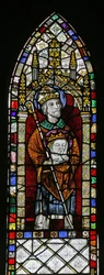 St Cuthbert med St Oswalds huvud